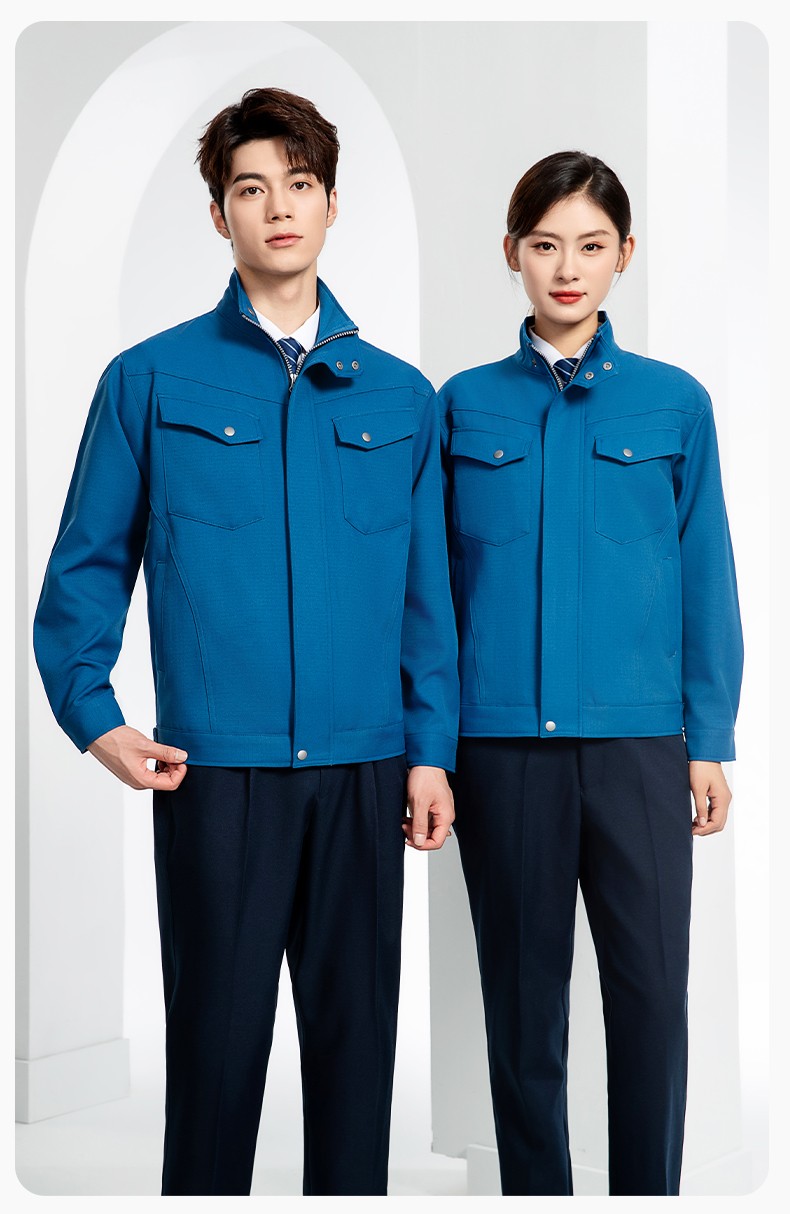 LJ-680011 秋冬高端工作服套裝男防靜電電工工程師電力工廠勞保工服上衣印字(圖18)