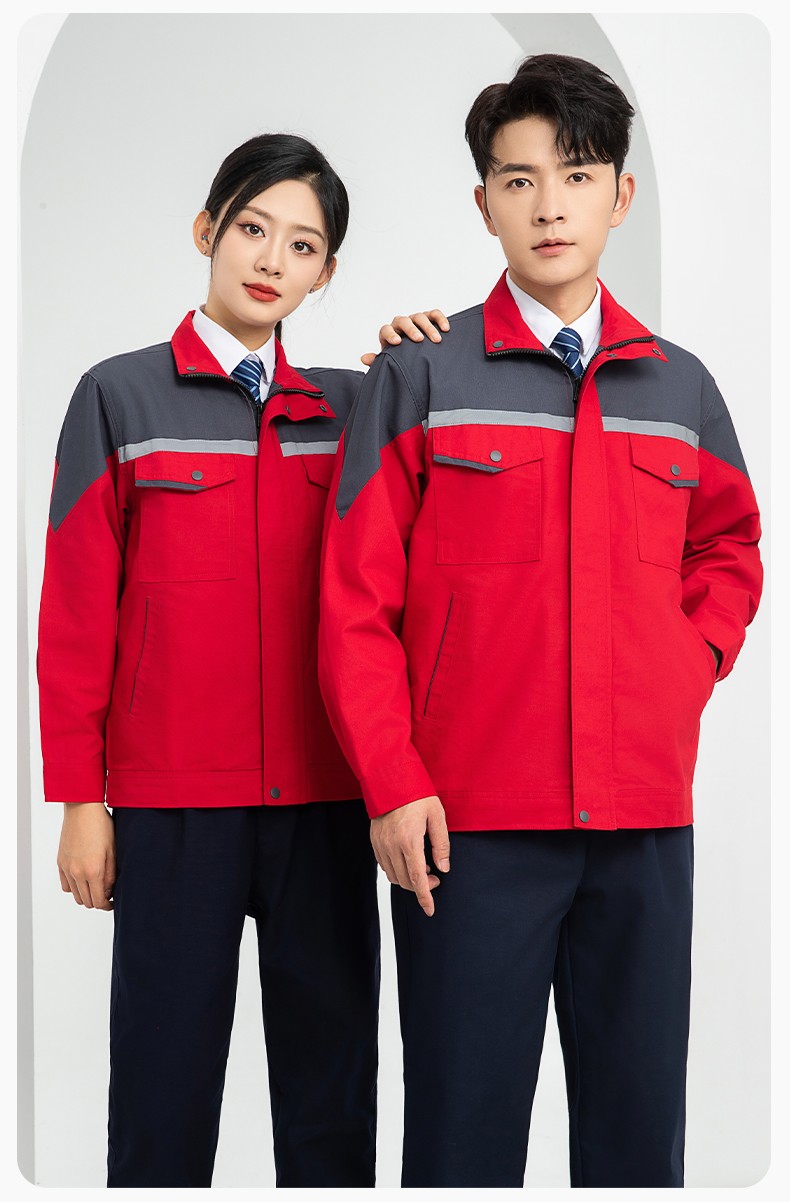LJ-1811 春秋勞保工作服套裝磨毛帆布工廠車間廠服建筑工裝汽修服批發(fā)(圖20)