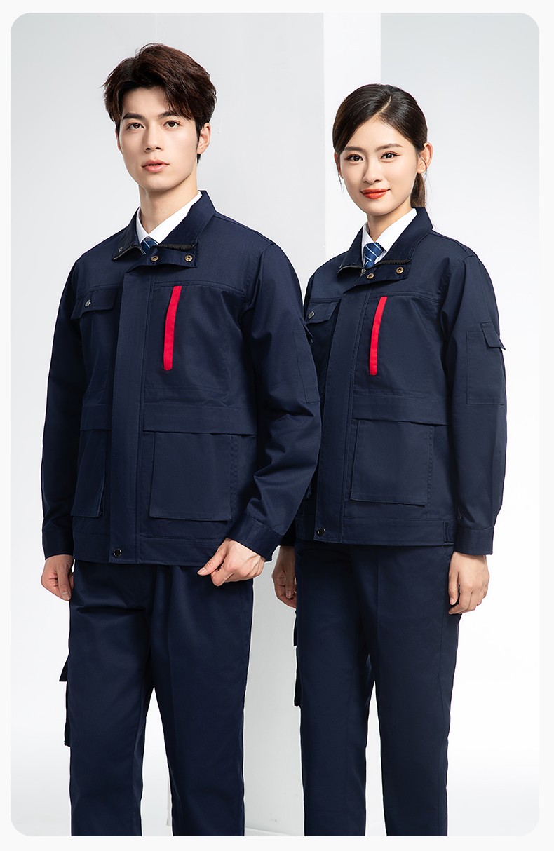 DM8050 春秋CVC工作服套裝男耐磨長(zhǎng)袖上衣工裝工廠服車間汽修勞保服批發(fā)(圖19)