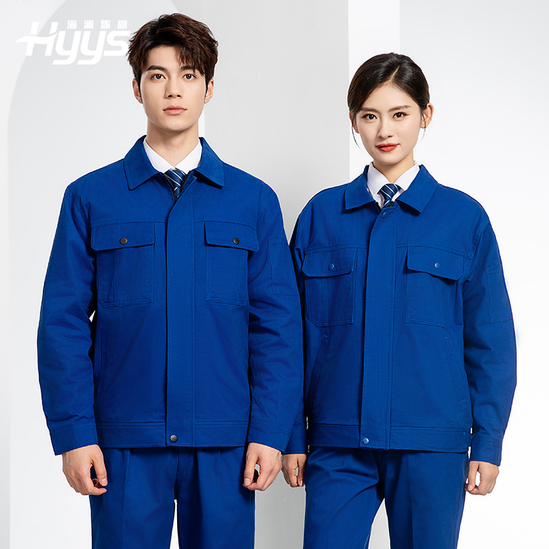 RD-8013 純棉電焊工作服套裝男秋冬款耐磨加厚車間汽車修理廠服勞保服工裝